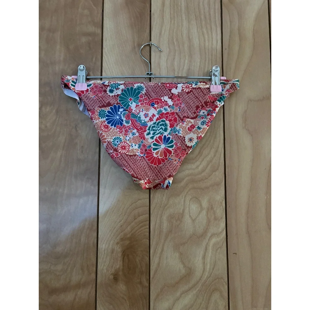 Zara Accessories‎ Floral Ruffle Bikini Bottoms Multi Color Size S